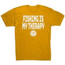 Load image into Gallery viewer, VF_Therapy_Tee_Gold_Mockup.png