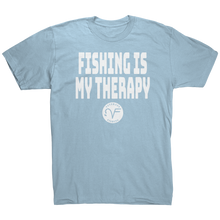 Load image into Gallery viewer, VF_Therapy_Tee_Light_Blue_Mockup.png