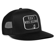 Load image into Gallery viewer, VF “HOA” Trucker Snapback - black/black