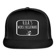 Load image into Gallery viewer, VF “HOA” Trucker Snapback - black/black